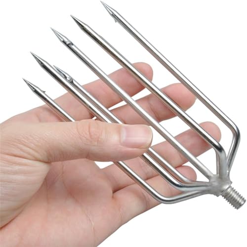 Cyfie 7-Prong Stainless Steel Fishing Gig Gaff Hook with 8mm