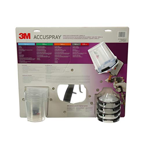 3M Accuspray Paint Spray Gun System With Pps 2.0, 26580, Standard, 22 Ounces, Use For Cars, Furniture, Cabinets And More, 1 Paint Gun,1 Paint Cup,5 Disposable Lids And Liners,5 Nozzles,3 Sealing Plugs #TOP1
