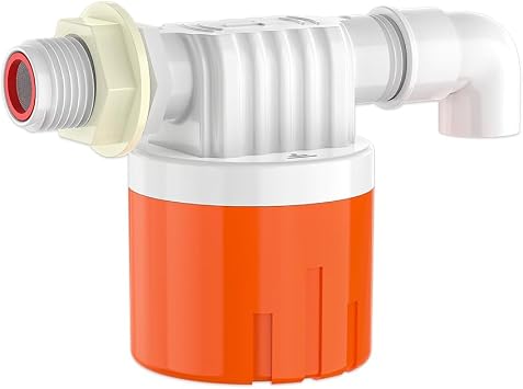 Float Ball Valve for Water Tank,Automatic Water Trough Water Level Control Float Valve Aqua Pulse Trough for Pool,Pond,Livestock 1pcs 1/2" side inner