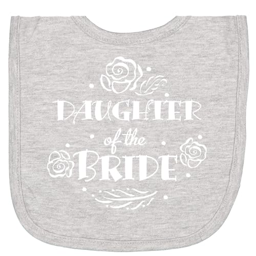 inktastic Daughter Of the Bride- Roses and Leaves Newborn Bib