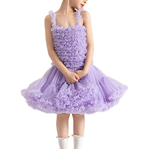 Amropi Abito Tutu a Pieghe per Bambina Principessa...