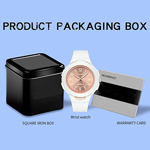 Findtime White Watch For Women 5 Atm Water Resistant Silicone Band Arabic Numerals Analog Quartz Wrist Watches Easy To Read #TOP4