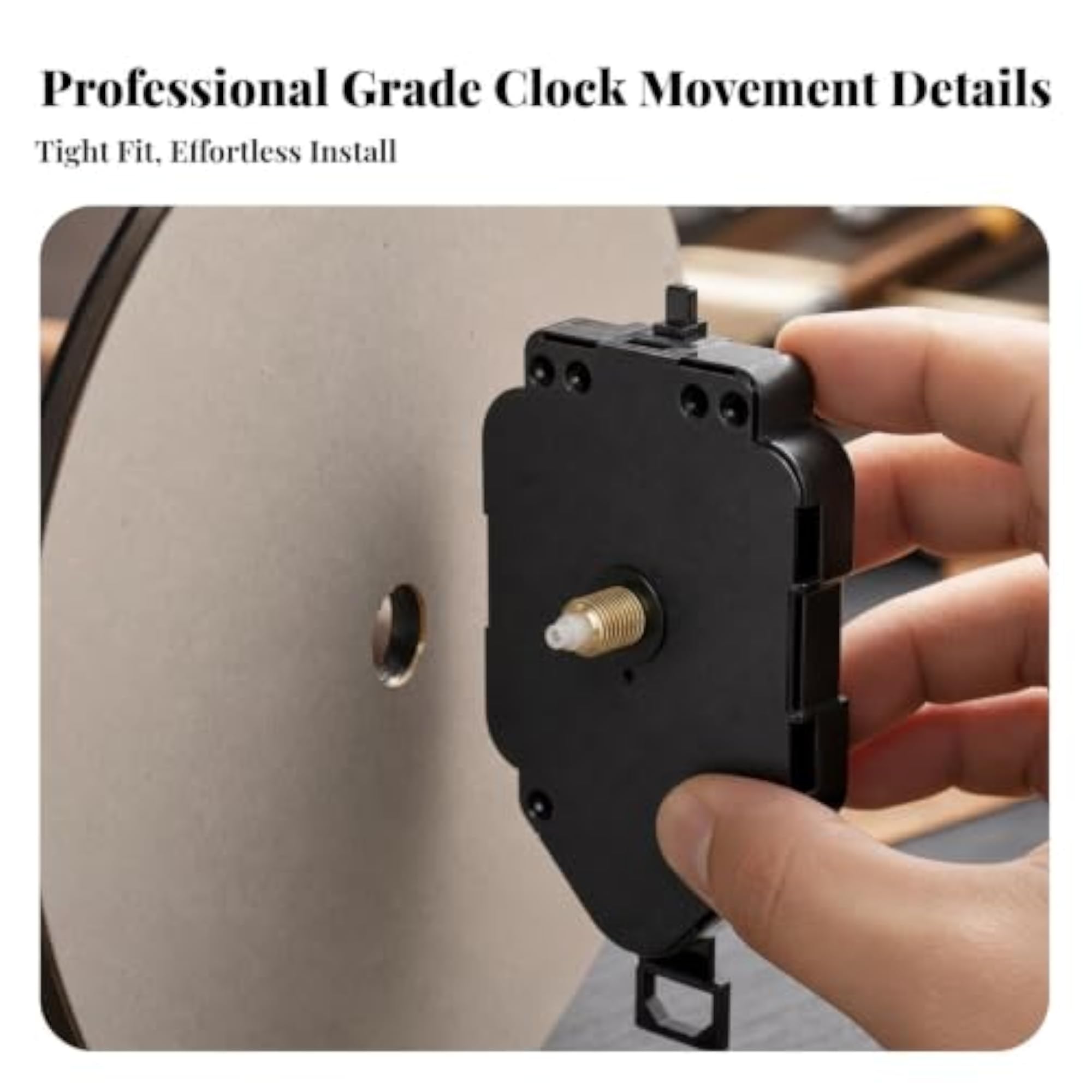 Replacement Wall Clock Movement Unit with Brass Center Spindle