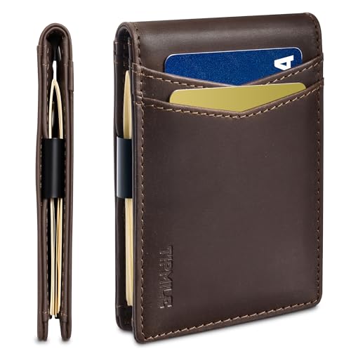 Tipmile RFID Wallet for Men Leather, Slim Front Pocket Bifold