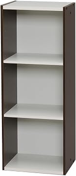 Iris Ohyama UB-9035 Space Unit Storage Rack, Bookshelf, Off White/Walnut Brown, Height 35.4 inches 90 cm, Large Capacity, Space Saving Storage, Cartoon Shelf, Comic Shelf, Depth Slim, Clean, Sturdy