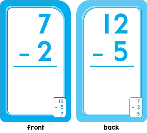 Subtraction 0-12 Flash Cards