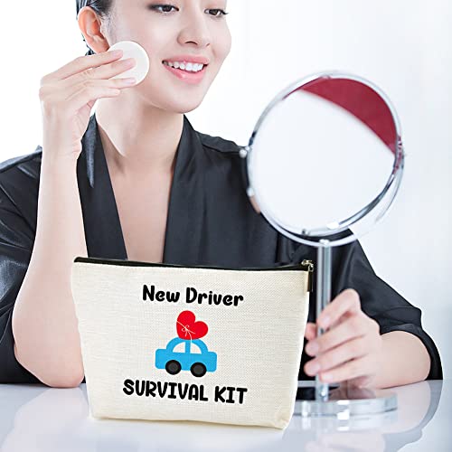 Bosening New Driver Survival Cosmetic Bag Passing Driving Test Sweet Makeup Bag Gift Teen Daughter Gift Congratulations On Passing The Driving Test Gift Bag (New Driver Survival Kit) #TOP6