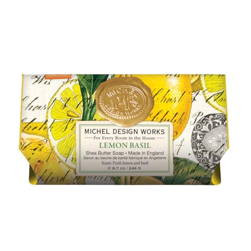 Image of Michel Design Works Large Bath Soap Bar, Lemon Basil