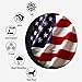 American Flag Waving in The Wind Spare Tire Cover for RV Trailer Red and White Rectangular Stars and Stripes Wheel Protectors Weatherproof Polyester Tire Case for All Cars SUV Camper Travel 15 inch