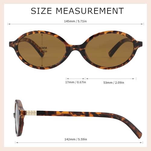 JOOX Retro Oval Sunglasses for Women Trendy Round Sun Glasses 90s Vintage Shades UV400 Protection3