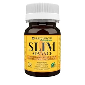 Extra sterk en krachtig voedingssupplement voor het afvallen, controleren en stoppen van nervositeit, eetlustsuppressor, natuurlijk met Moringa, Fucus, Garcinia Cambogia en Gymnema, Slim Advance