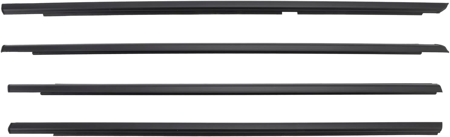 Areyourshop 4PCS Door Glass Belt Outer Molding Weatherstrip For Suzuki Grand Vitara 2009-2013 83811-65J00, 83821-65J00, 83831-65J00, 83841-65J00