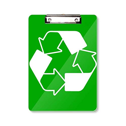 Porte-bloc vert de qualité supérieure A4 finition avec motif Recycle