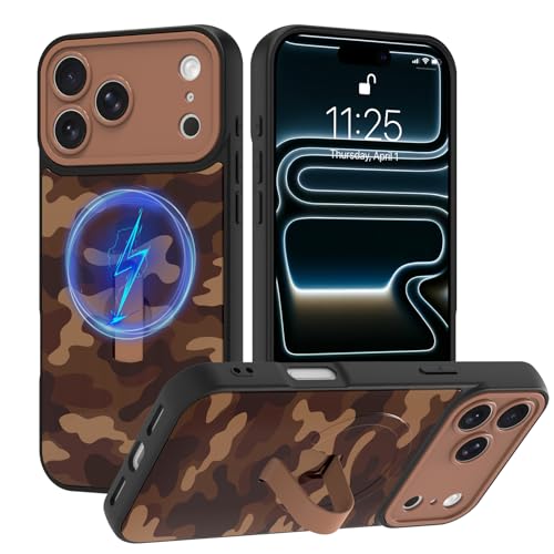 Coque iPhone 17 Pro Max camouflage mignon tharlet avec dragonne et MagSafe