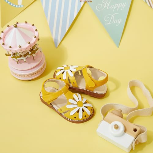 Image of Otter MOMO Girls Open Toe Princess Flat Sandals with Comfort Sole Summer Sandals