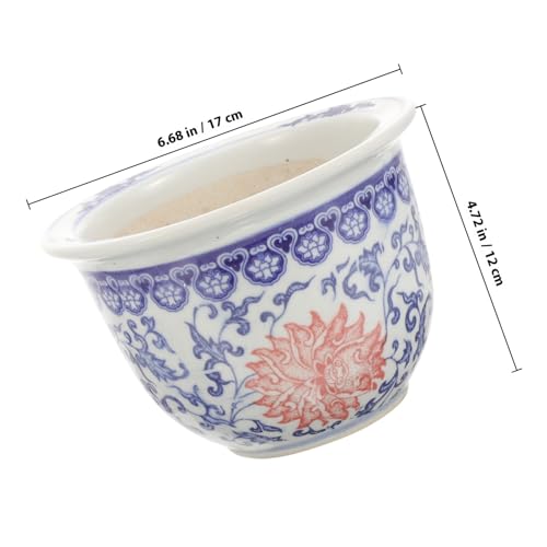 Pot de fleurs en céramique pour succulentes rond robuste