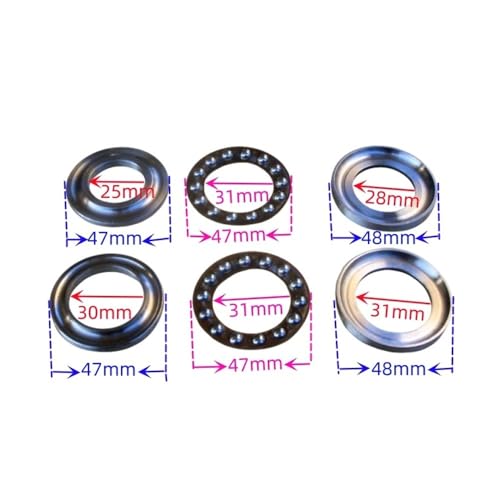 Kit roulements de direction coniques pour moto YMH YBR125 et JYM125 - 6