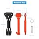 Fentar 2 Stück Notfallhammer Auto mit Gurtschneider, 2 in 1 Nothammer Auto Notfall, Glasbrecher, Safe Pro X Gurtschneider Notfallhammer mit 2 Stück Trillerpfeife (Orange, Grün)