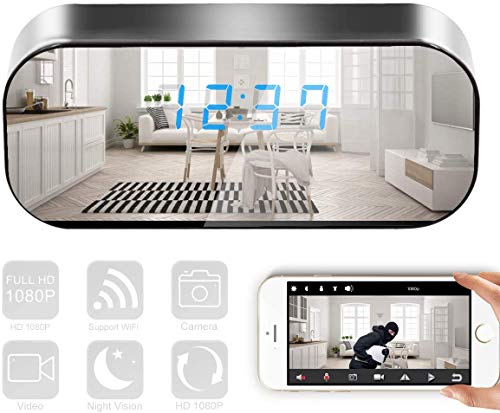 Best Quality 🔥 WiFi Hidden Camera, Spy Clock Camera HD 1080P Wireless Nanny Security Alarm Clock Camera, Video Recorder with Motion Detection, Night Vision for Home/ Office