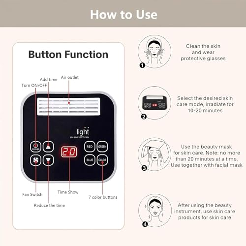 Fxtiaa JY-A025 Led-Face-Tool,Led Light Therapy Facial Mask,7 In 1 Beauty Equipment thumb #4