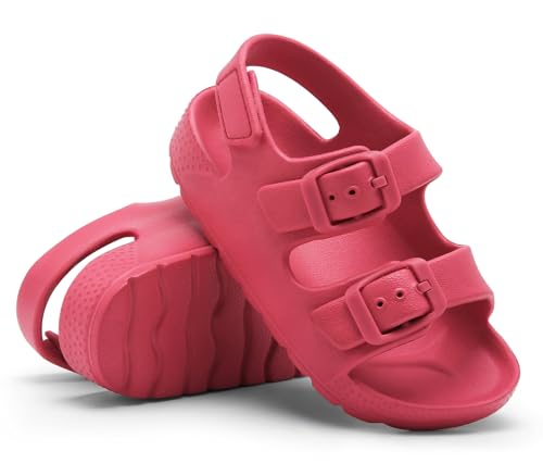 Image of INMINPIN Toddler Boys Girls Buckle Sandals Comfort Open Toe Sandal with Adjustable Back Strap