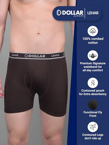 Image of Dollar Lehar Mens Combed Cotton Trunk - Actual Colour May Vary