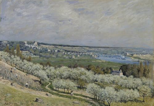 Art Tableau la Terrasse Au Printemps Sisley Toile Fine Haute Définition Fine Art 60x90