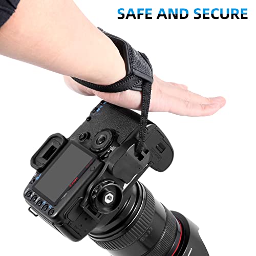 Sovipal Camera Hand Strap- Hand Wrist Strap Black- Camera Wrist Strap- Professional, Padded And Comfortable With Quick Adjustment And Detachable Design For Secure Grip. #TOP3