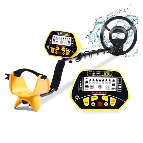 Hochempfindlicher Metalldetektor MD-3028, punktgenaue wasserdichte Suchspule zur Metalldetektion Hohe Verriegelungsgeschwindigkeit(Yellow)