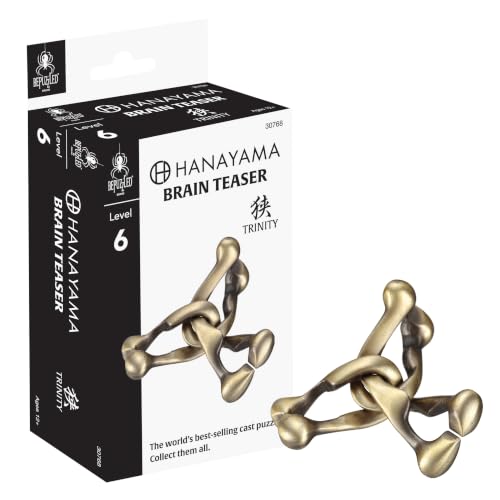 Image of BePuzzled | Trinity Hanayama Metal Brainteaser Puzzle Mensa Rated Level 6, for Ages 12 and Up