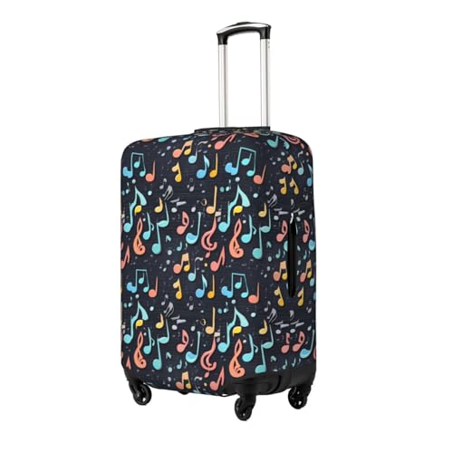 Stylish Musical Note Pattern Print Fashionable Suitcase Cover Personalized Luggage Protector for Travel and Business2