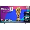 Hisense 43 E6 Cinema Series Hi-QLED 4K UHD Smart Fire TV (43E6QF, 2025 Model) - AI Light Sensor, Dolby Vision Atmos, Voice Remote with Alexa, Motion Rate 120, HDR 10+ Adaptive, Game Mode Plus