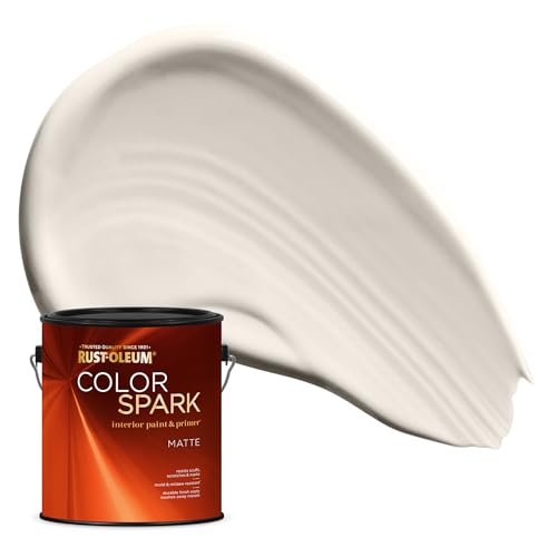 Image of Rust-Oleum Color Spark Interior Paint and Primer in One, Matte, Almond Macaron, 1 Gallon
