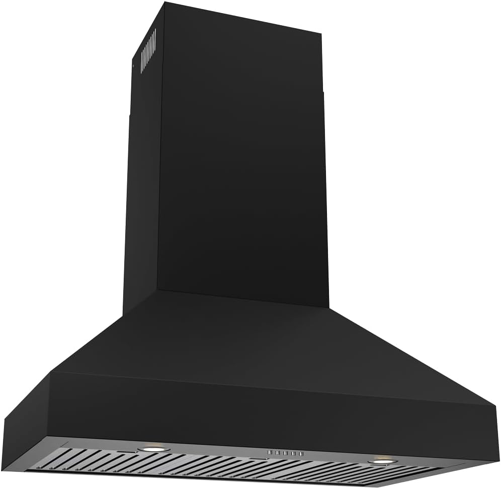 THOR Kitchen Professional 36-Inch Wall Mount Range Hood - Model TRH36PB