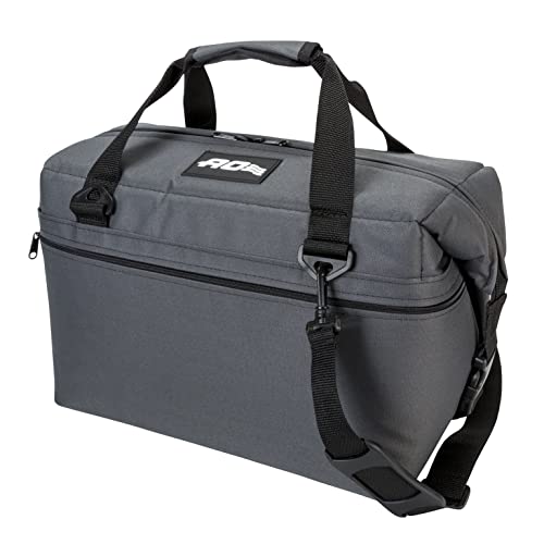 AO Coolers Original Soft Cooler with High-Density Insulation, Charcoal, 24-Can