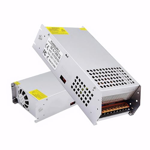 SWTPWR DC 36V 33A 1200W Power Supply AC to DC Converter 110V to 36V Power Adapter 36V Transformer Designed for LED Light Car Stereo Automotive Electronics Industrial Equipment (36V-33A-1200W, 36V)
