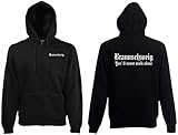 derbe jacken braunschweig Öko-Tex Standard 100 Braunschweig Herren Kapuzenjacke Fan Ultras Schwarz XXL
