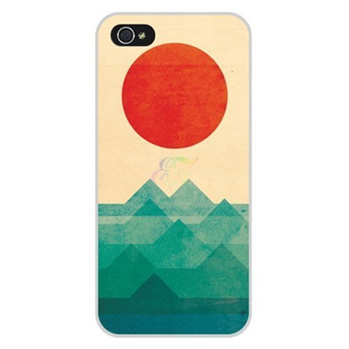 S9Y Art Sun Sea Elephant Chevron Back Cover Case Skin Protector For iPhone 5C & with a Free Gift (YH-F)