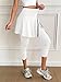 Fisoew Women's Tennis Golf Skirt with Capris Leggings Pockets Wrap Contrast Colors Gym Athletic Skorts White