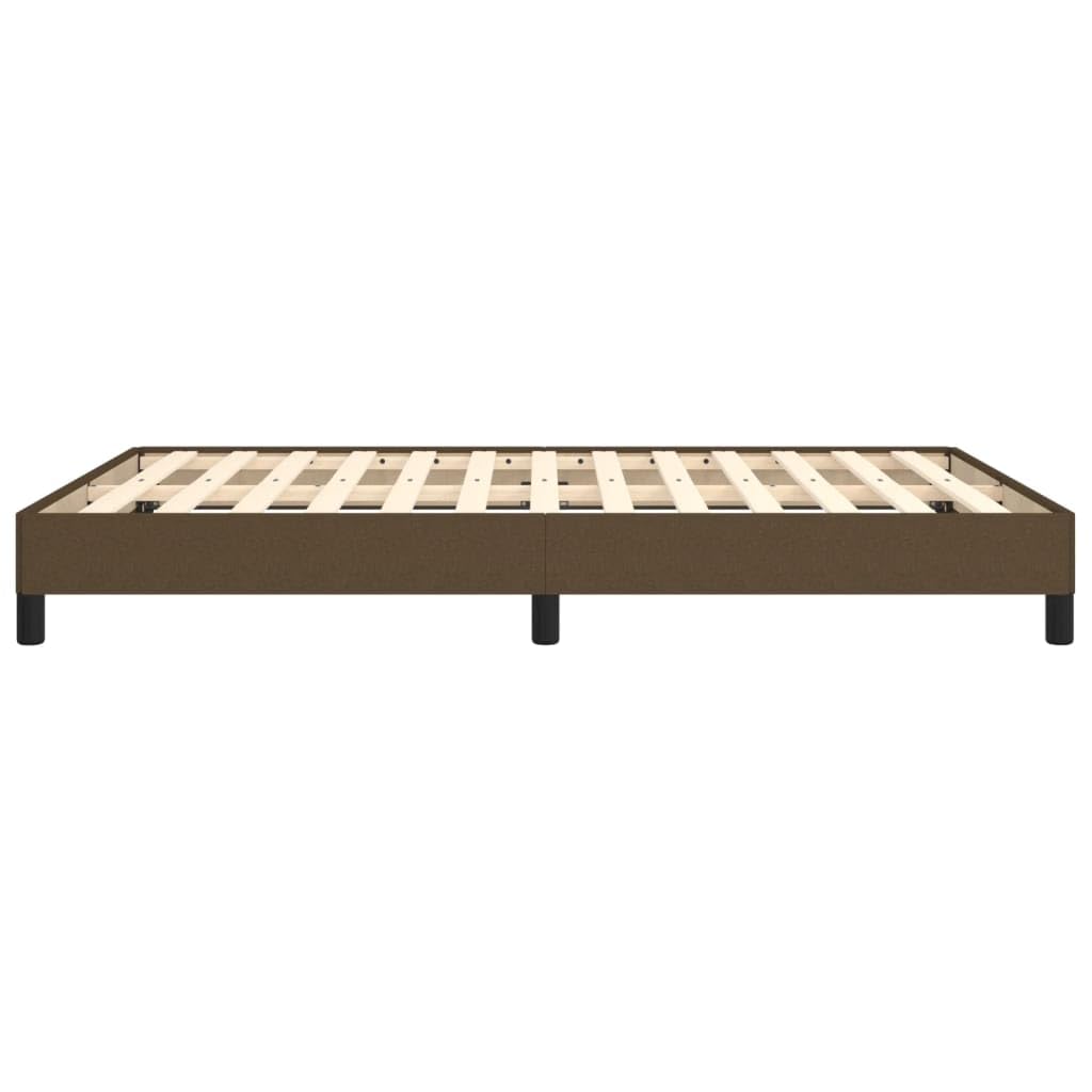 vidaXL Estructura de Cama Matrimonial Somier Tapizado Dormitorio Habitación Muebles Mobiliario Cuarto Descanso de Tela Marrón 140x190 cm