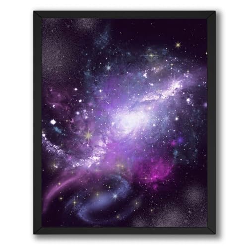 ALPINE INK CO. Nebula Space Satin Poster - Purple Cosmic Galaxy Artwork - Celestial Starry Night Sky Design - Bedroom Office Wall Decor - 8x10 Unframed Satin Print