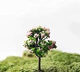 Altura: 6,5 cm. 4 piezas miniatura de hadas de jardín adorno de árboles DIY casa de mu?ecas maceta decoración del hogar