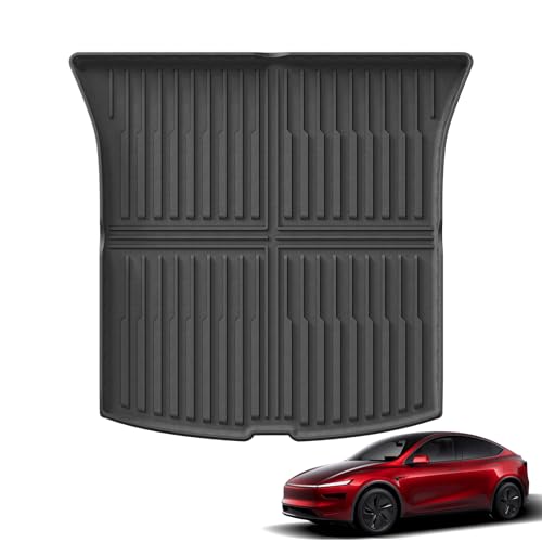 Rear Cargo Liners for New 2025 2026 Tesla Model Y Juniper 5-Seats All Weather TPE Trunk Mat Cargo Mat Accessories Interior Black