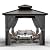 10'x10' Hardtop Gazebo, Heavy Duty Aluminum Permanent Hardtop Gazebo Outdoor Pavilion with Curtains and Netting for Garden (Gray, 10'x10')