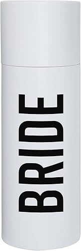 Miniatura 10 de Santa Barbara Design Studio Wedding Collection - Vaso delgado blanco y negro con pajita, 20 onzas, diseño de esposa