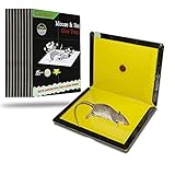 Garsum 10 Pack/Mouse Glue Boards,Sticky Traps for Mice,Large Rat Glue Pads,Extra Sticky Traps with Peanut Butter Large Capture Area,Catch Mouse Indoor and Outdoor(Black XL)