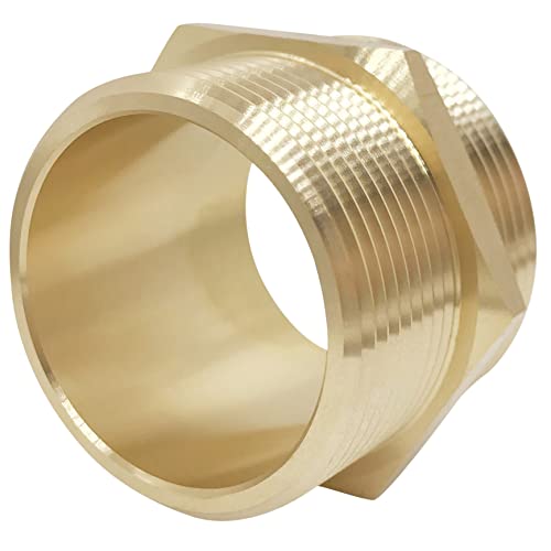 Springspray 1-1/2" Npt Male X 1-1/2" Nst (Nh) Male Brass Hexagonal Nipple Fitting Fire Equipment Hex Nipple Doule Male Fire Hose Adapter #TOP4
