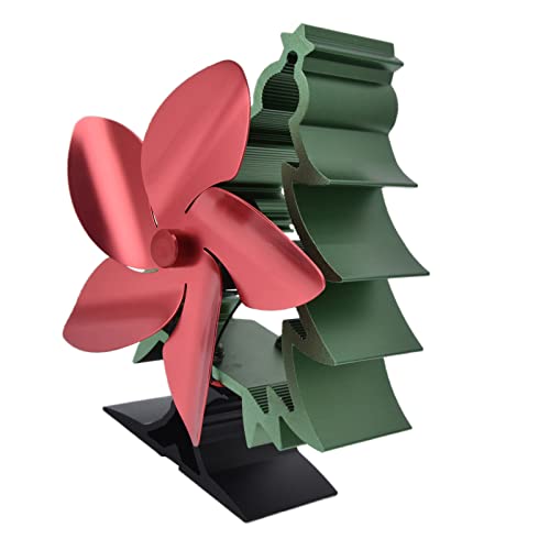 Okuyonic Zirkulierender Ventilator für den Innenbereich, 5-Blatt-Design, fünfblättrige Weihnachtsfächer, breite Verwendung, Weihnachtsform für Ofenventilator – Bild 4