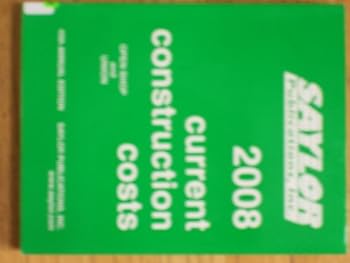Paperback Current Construction Costs 2008 Book