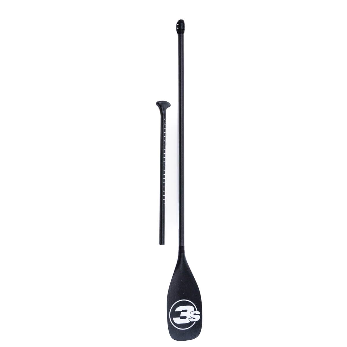 3s-sup SUP Paddel Full Carbon Telescope Paddel 2-teilig I Leicht und robust I Verstellbar 170-215 cm I Anti-Twist-Technologie I Schwimmfähig I Ideal für Alle SUP Einsatzbereiche